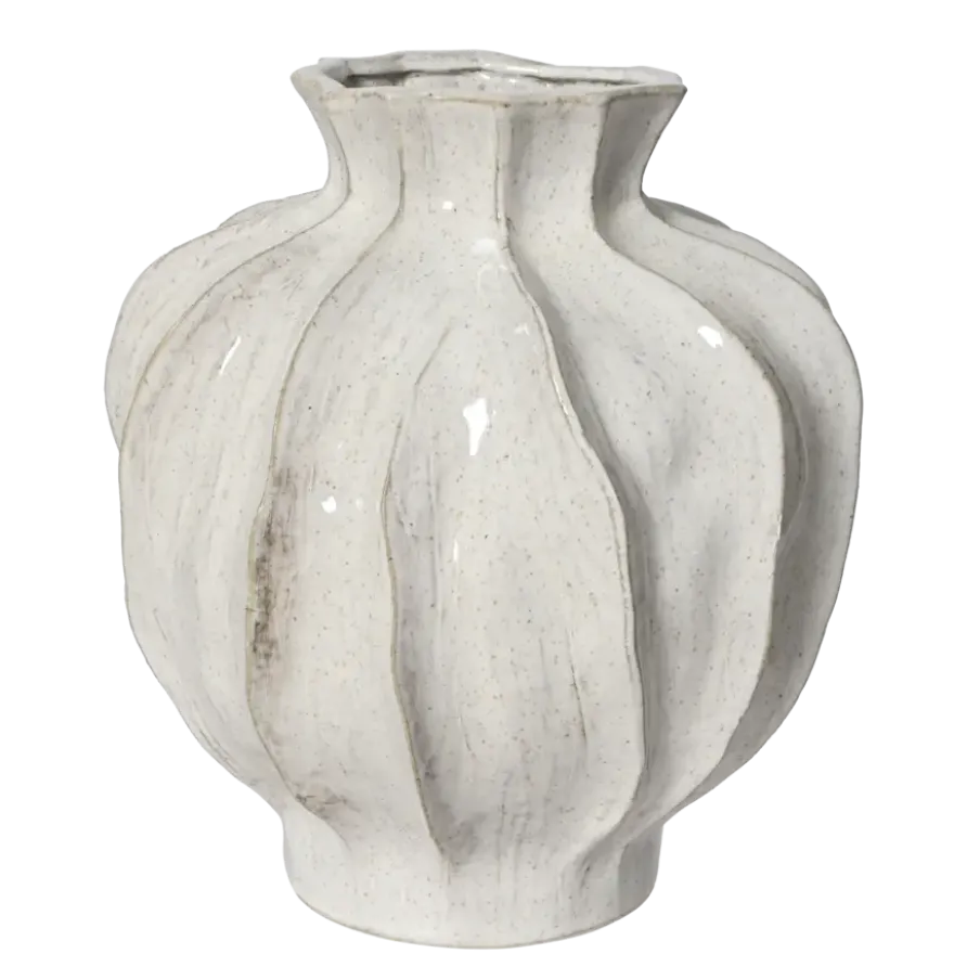Vaas wit 26 cm glanzend keramiek
