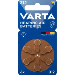 Varta 312 Acoustic Special hoortoestel batterijen type 312 bruin 6 stuks