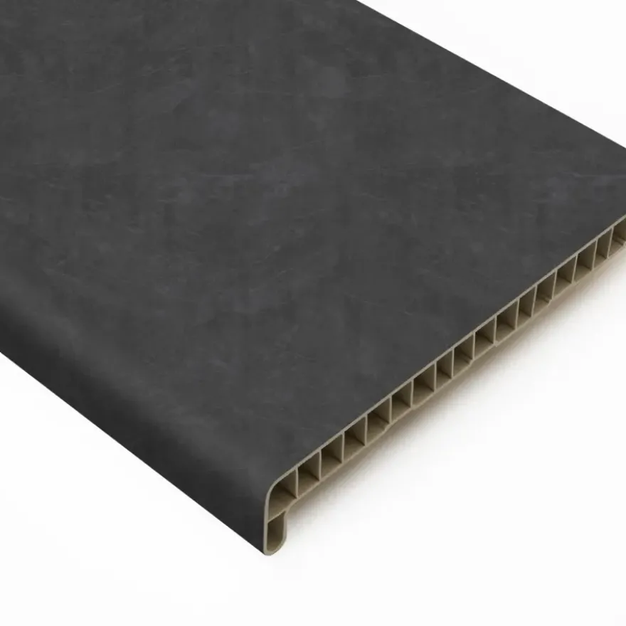 Vensterbank kunststof steenlook 300x25cm inclusief eindkappen