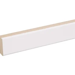Vensterbanklat recht MDF wit gegrond 18x40 mm lengte 260 cm