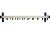 Vepa Bins Pro-line wandkapstok met 19 haken - grijs / zwart