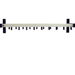 Vepa Bins Pro-line wandkapstok met 19 haken - grijs / zwart