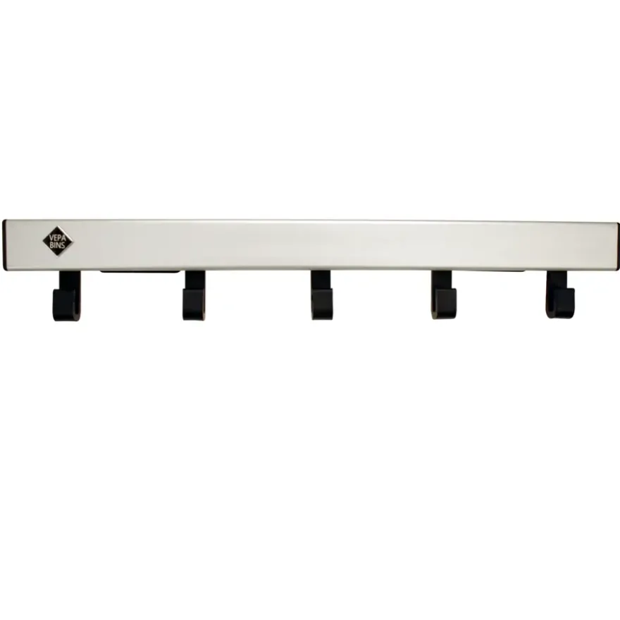 Vepa Bins Pro-line wandkapstok met 5 haken - grijs / zwart