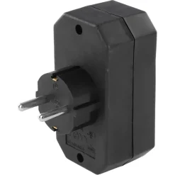 Verloopstekker 2x Euro + 1x RA Zwart