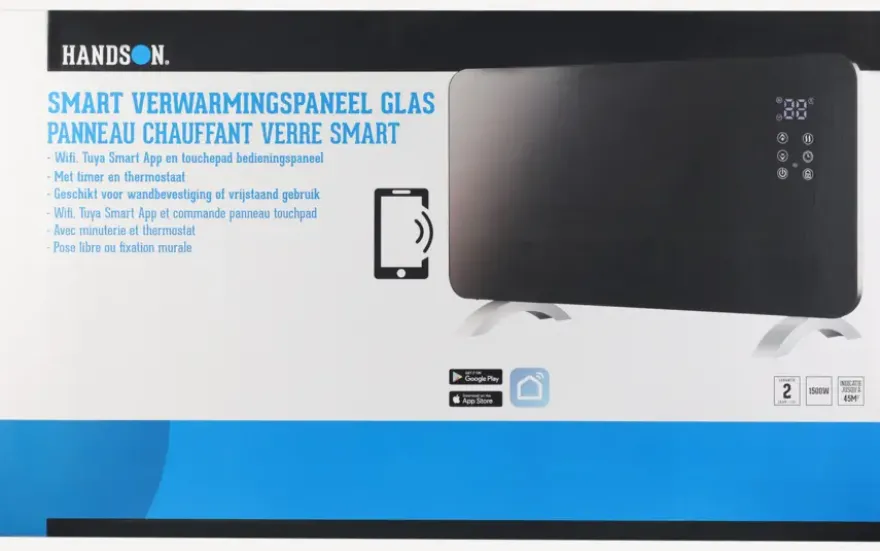 Verwarmingspaneel 1500W zwart