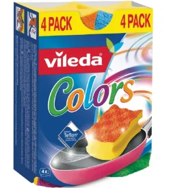Vileda schuurspons Color 4 stuks