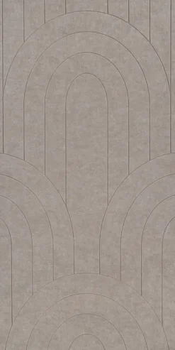 Viltpaneel gebogen lijnen taupe 120x60 cm 2 stuks