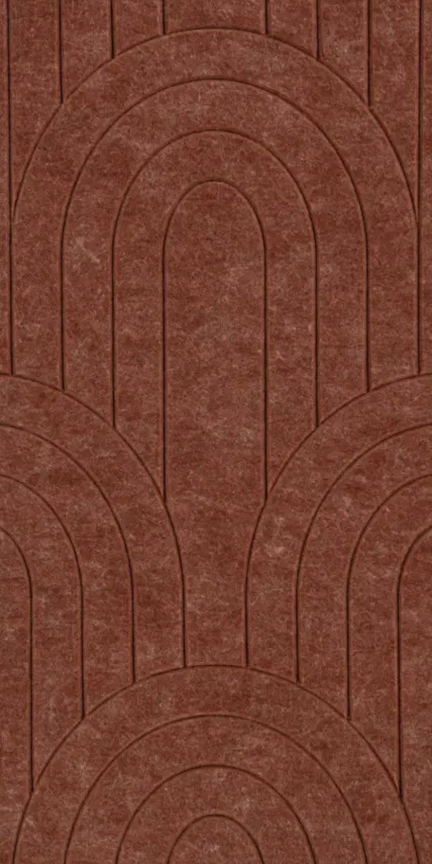 Viltpaneel gebogen lijnen terra 60x30 cm 4 stuks