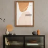 Viltpaneel 4 lijnen taupe 120x60 cm