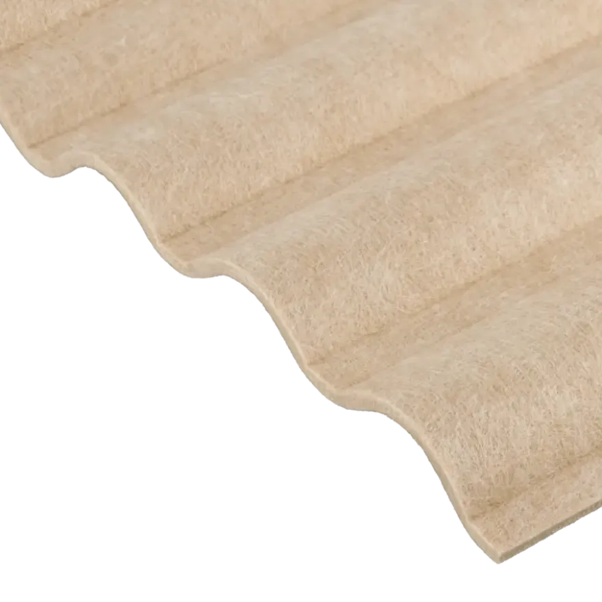 Viltpaneel met golf zand 240x55 cm, dikte 3,5 mm, 2,64 m²