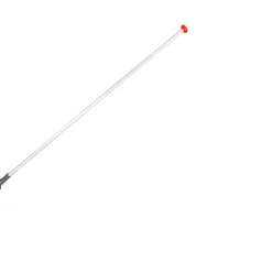 Vlaggenmast met vaste knop wit 200 cm