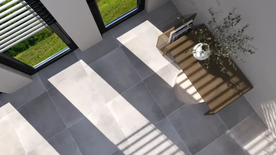 Vloertegel Element betonlook antraciet 60 x 60 cm keramiek 1,44 m²