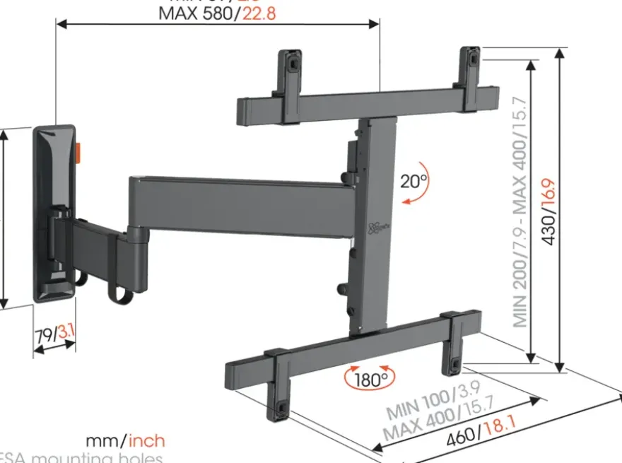 Vogel's TVM 3465 Full-Motion+ M 32 tot 65 inch
