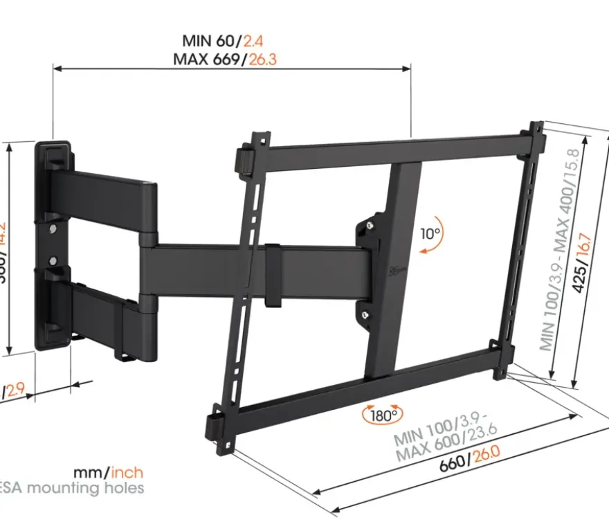 Vogel's TVM 3845 Full-Motion+ XL 55 tot 100 inch
