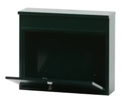 V-Part Wandbrievenbus groen staal - 31.5 cm