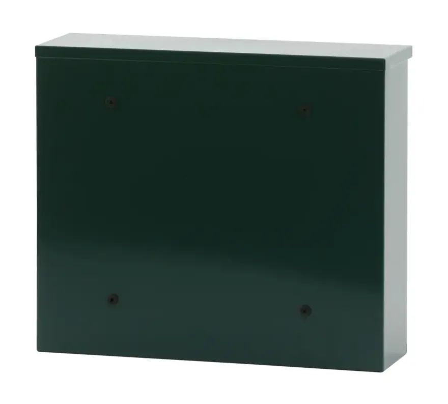 V-Part Wandbrievenbus groen staal - 31.5 cm