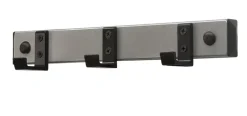 V-Part wandkapstok HIQ 3 haken - grijs / zwart