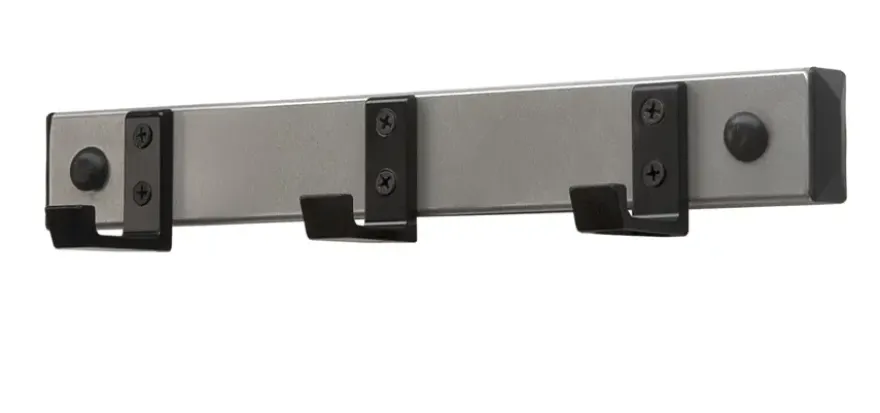 V-Part wandkapstok HIQ 3 haken - grijs / zwart