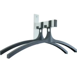 V-Part wandkapstok HIQ 2 incl. 2 hangers - aluminiumgrijs / zwart