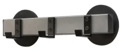 V-Part wandkapstok magnetisch met 3 haken - aluminiumgrijs / zwart