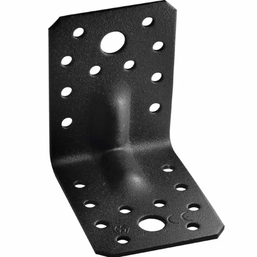 Waelbers hoekanker met ril 70x70x55 mm zwart
