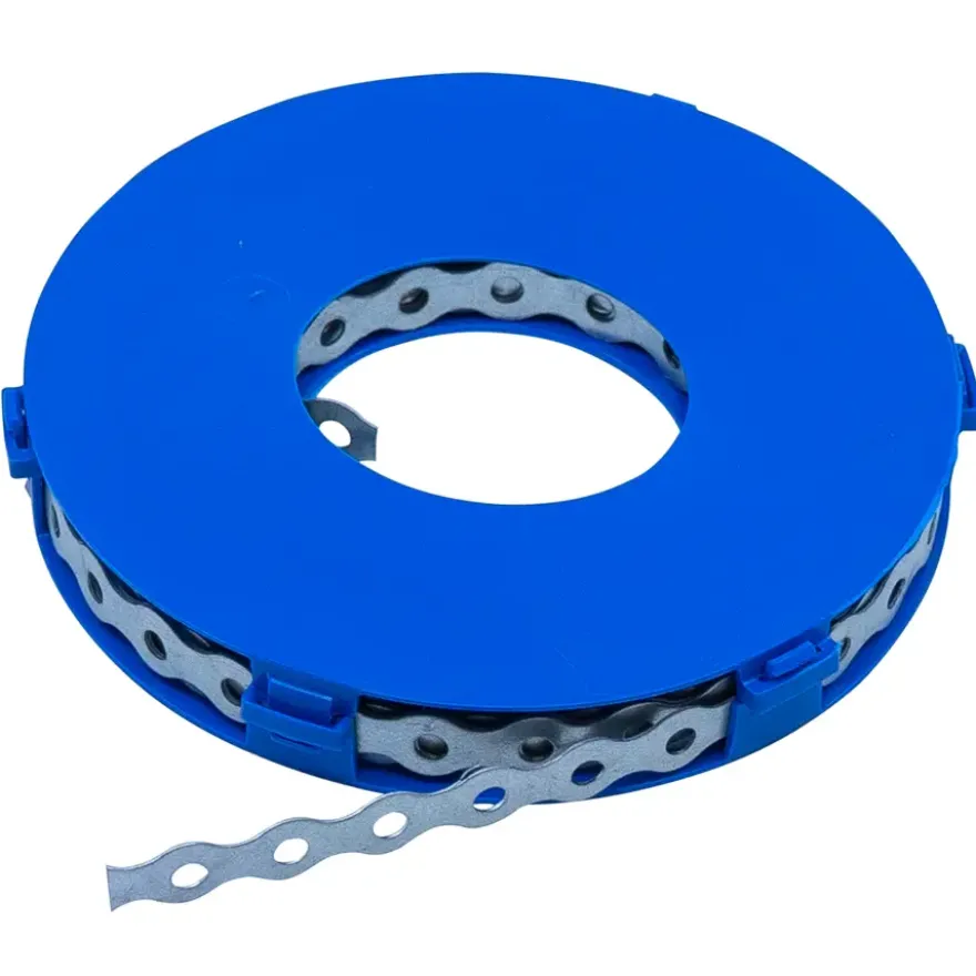 Waelbers montageband in cassette gegolfd 12x0,7 mm 10 meter lang verzinkt