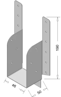 Waelbers raveeldrager met strip 190 x 46 mm verzinkt