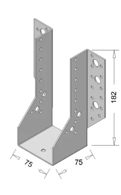 Waelbers raveeldrager zwaar 75 x 182 mm verzinkt