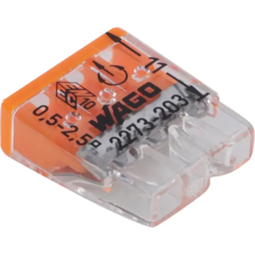 Wago Lasklem 3-voudig compact 0,5-2,5mm² 2273-203 30 stuks