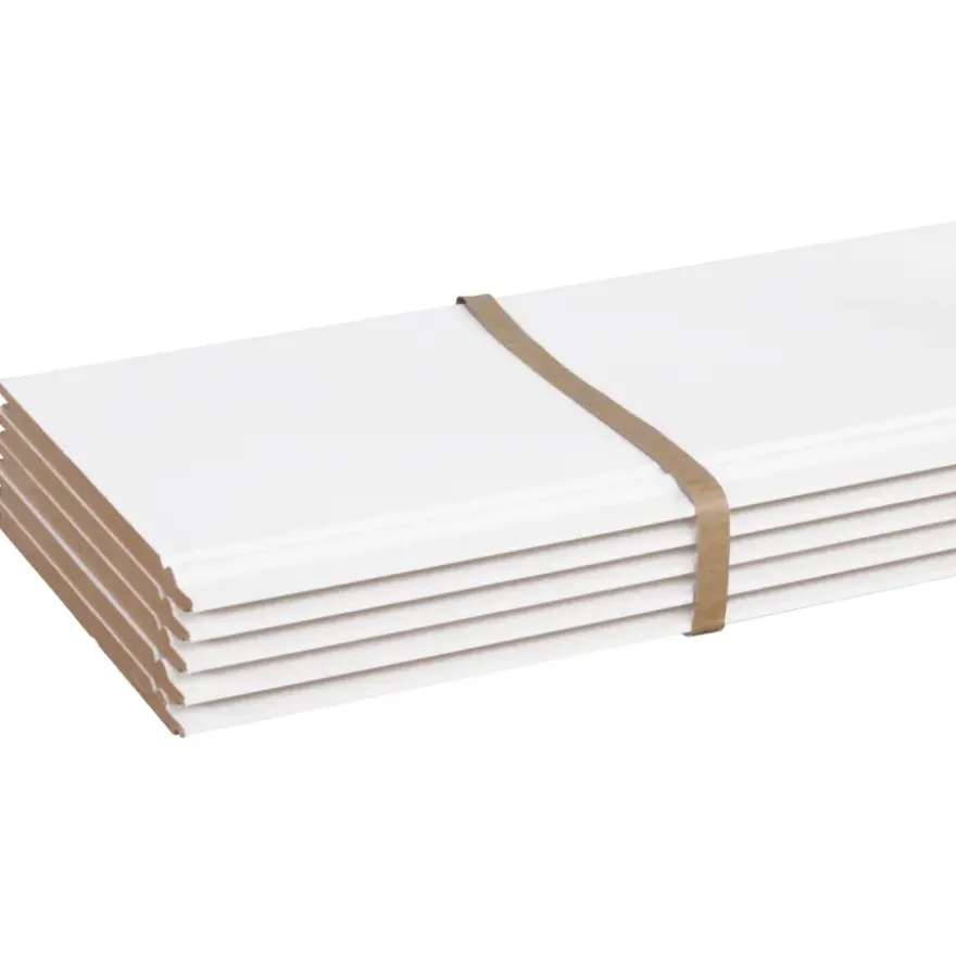 Wand-en plafondpaneel MDF gegrond ca. 13,5 cm breed, lengte 260 cm 5 stuks (ca. 1.75 m2)