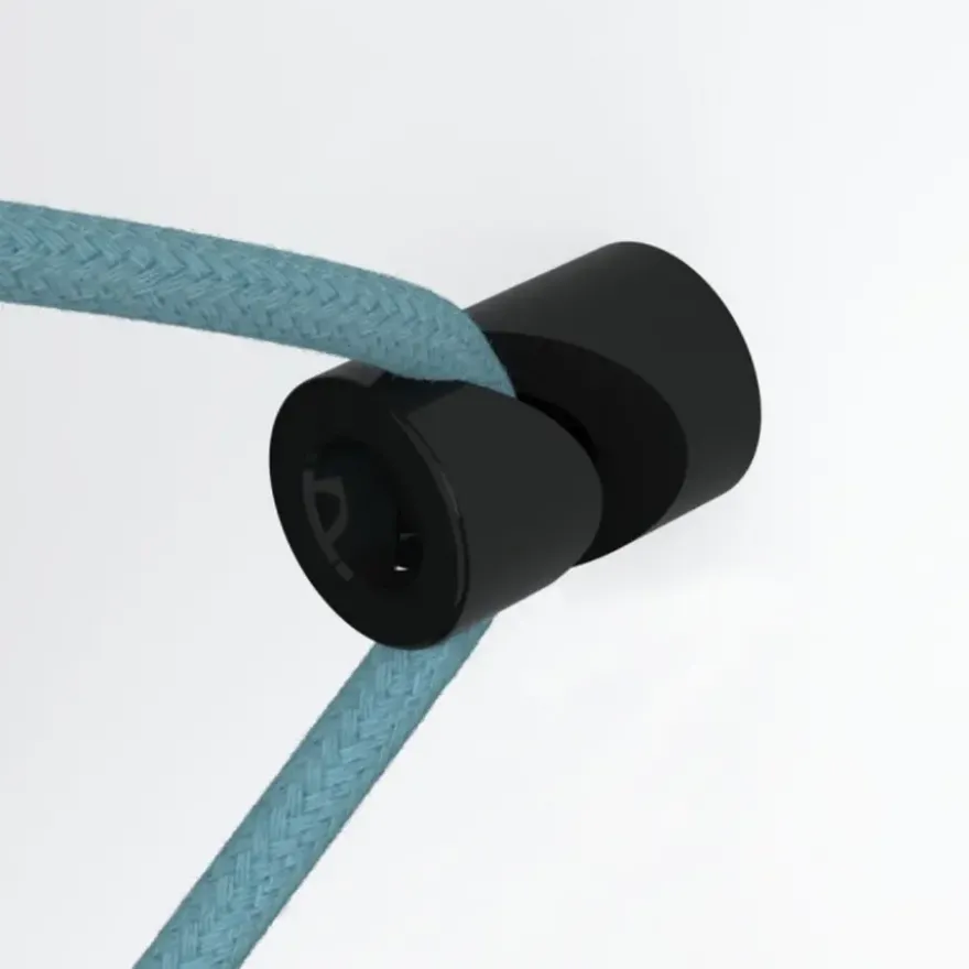 Wandhaak zwart plastic