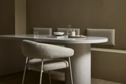 Wandkussen boucle crème 120x30 cm