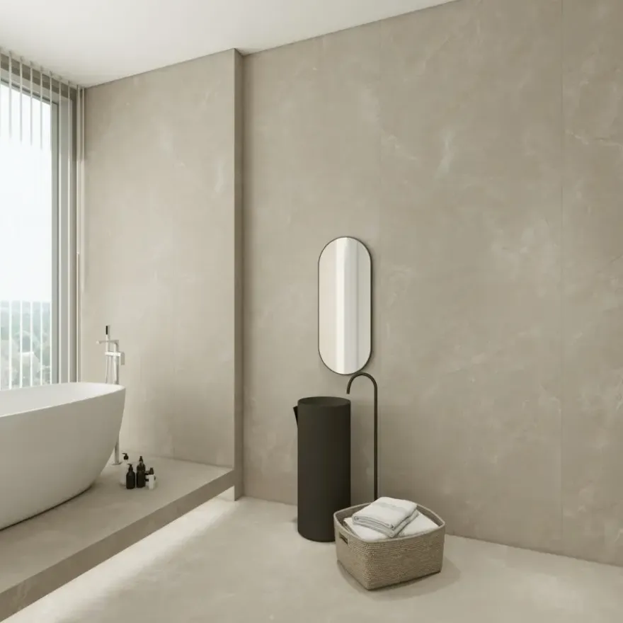 Wandpaneel kunststof Allora beige marmer mat 260x90 cm, dikte 5mm 2,34 m²