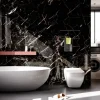 Wandtegel kunststof Allora zwart marmer glans 30,5x61 cm, dikte 5mm, 1,116 m²