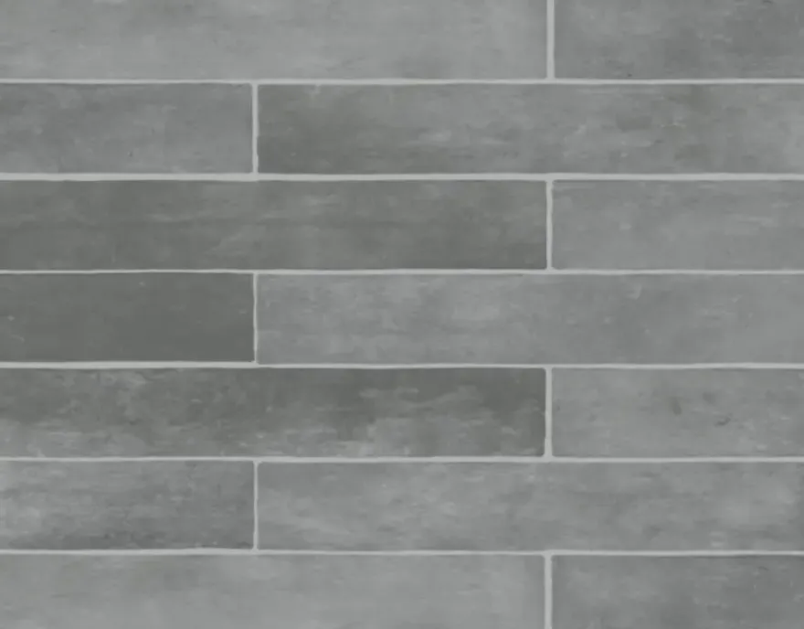 Wandtegel Luna grijs 5 cm x 25 cm keramiek 1,05 m²