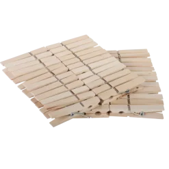 Wasknijpers hout 48 stuks