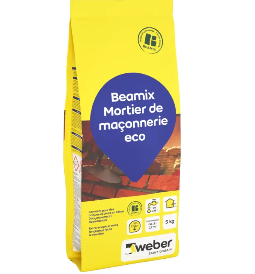 Weber Beamix metselmortel vuurvast grijs 5 kg