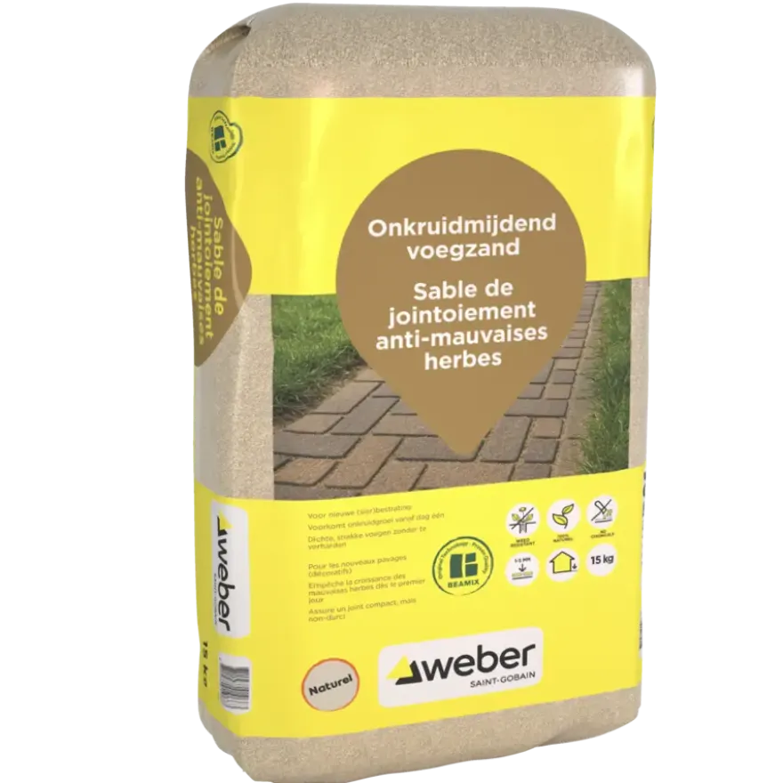 Weber Beamix onkruidmijdend voegzand naturel 15 kg