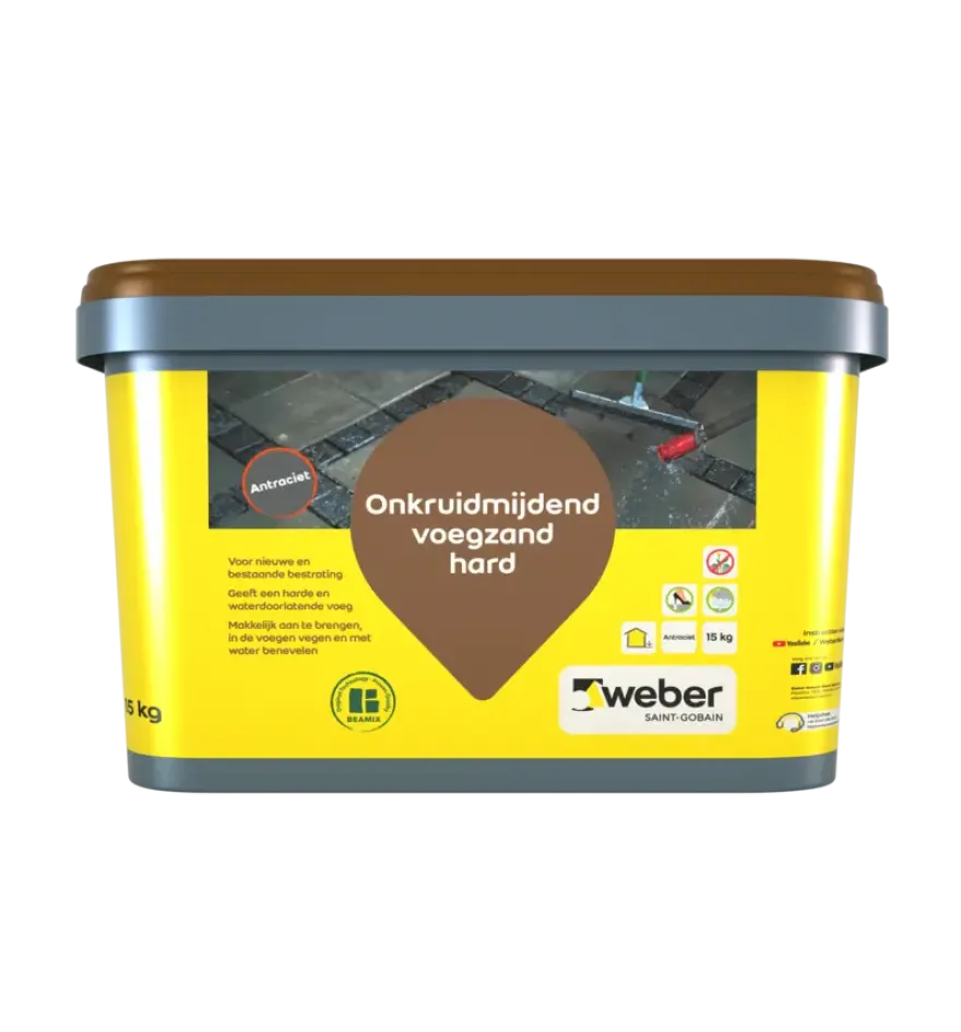 Weber Beamix onkruidmijdend voegzand hard antraciet 15 kg