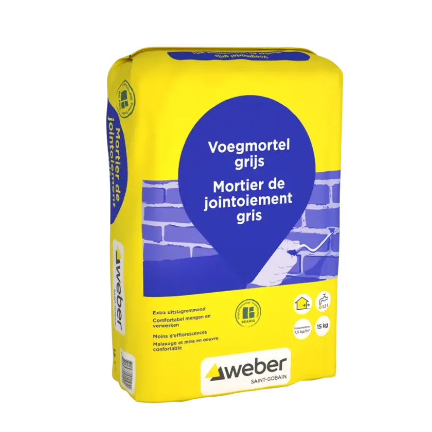 Weber Beamix voegmortel grijs 15 kg
