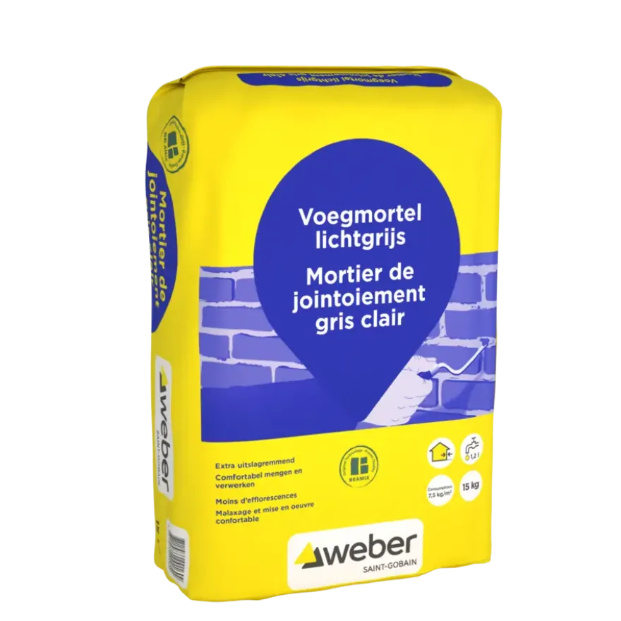 Weber Beamix voegmortel lichtgrijs 15 kg