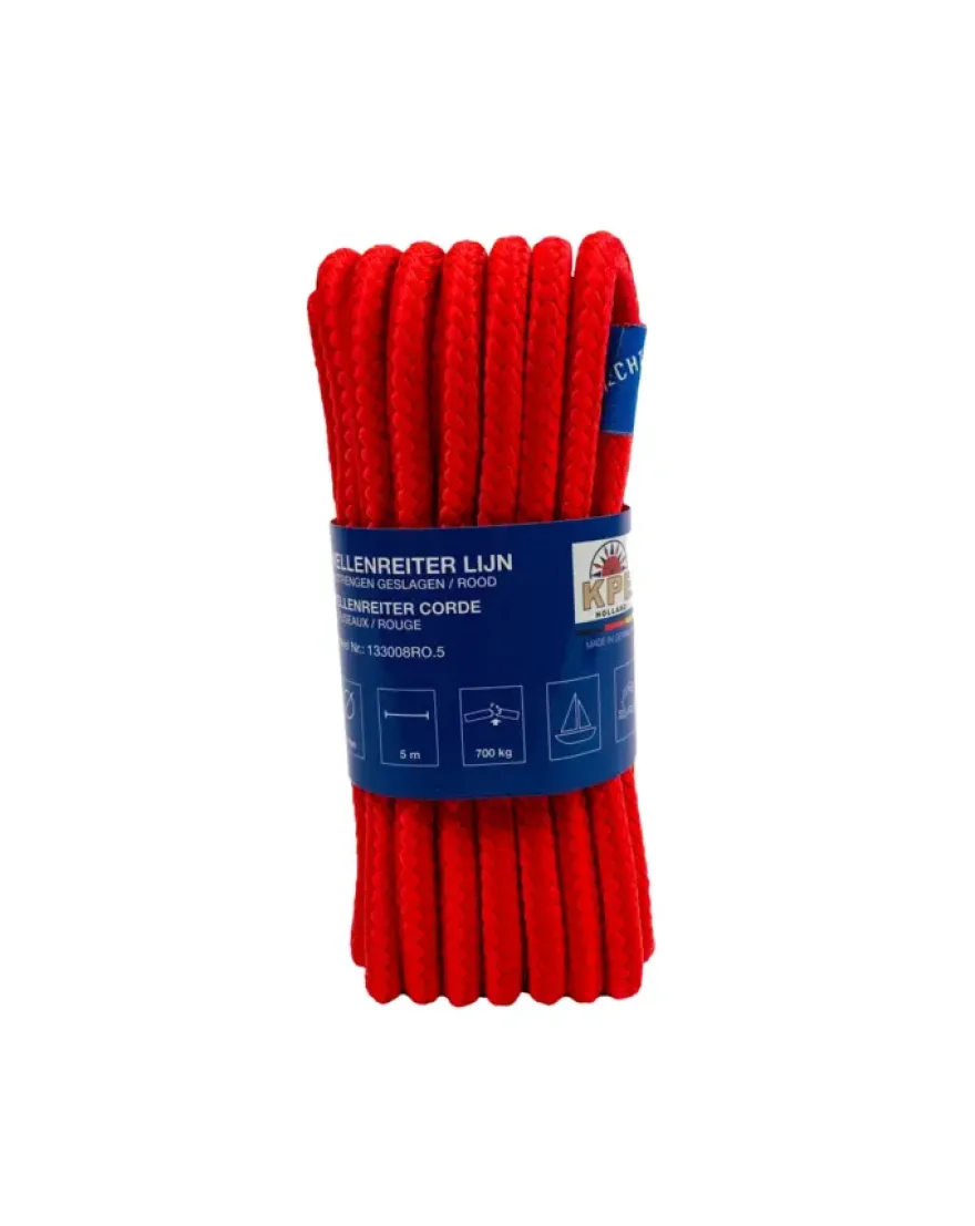 WELLENR LIJN 8MM GEVL. RD 12ST 5MTR