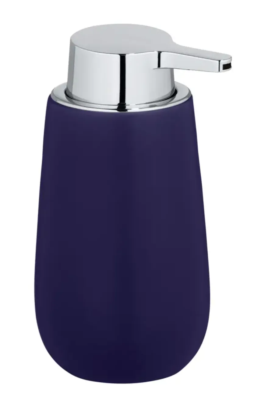 Wenko keramische zeepdispenser Badi donkerblauw