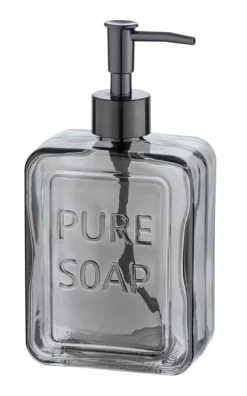 Wenko Pure Soap zeepdispenser glas grijs