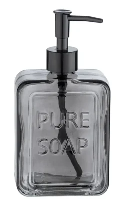 Wenko Pure Soap zeepdispenser glas grijs