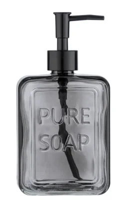 Wenko Pure Soap zeepdispenser glas grijs