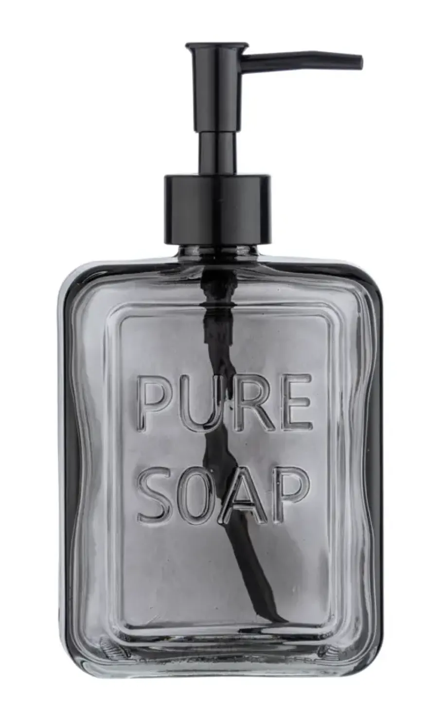 Wenko Pure Soap zeepdispenser glas grijs