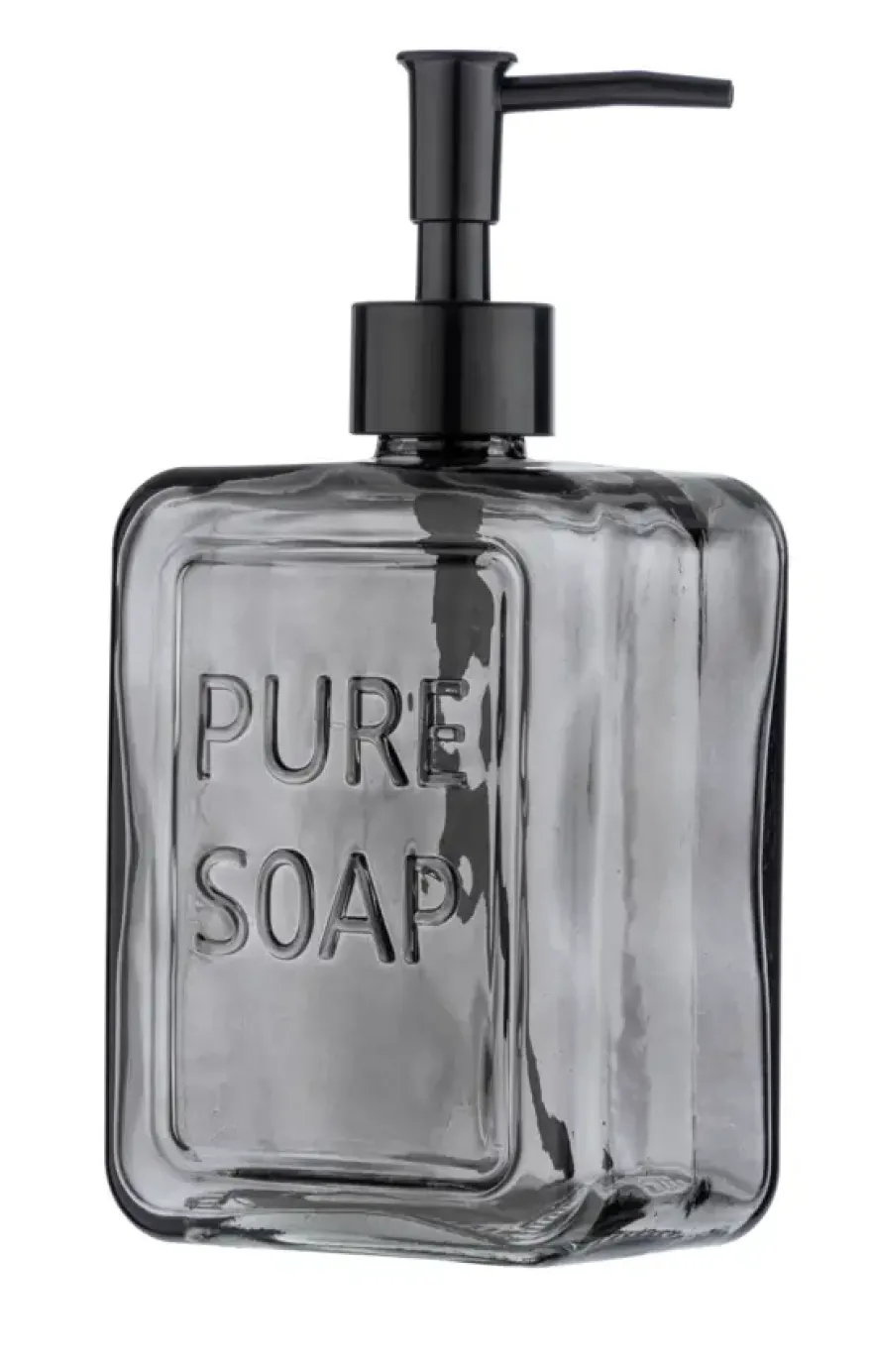 Wenko Pure Soap zeepdispenser glas grijs