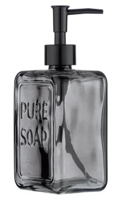 Wenko Pure Soap zeepdispenser glas grijs
