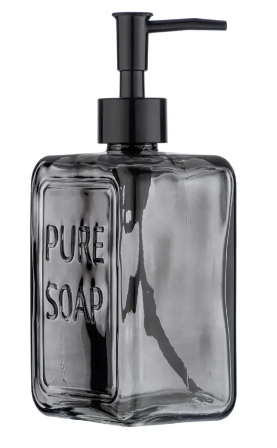 Wenko Pure Soap zeepdispenser glas grijs